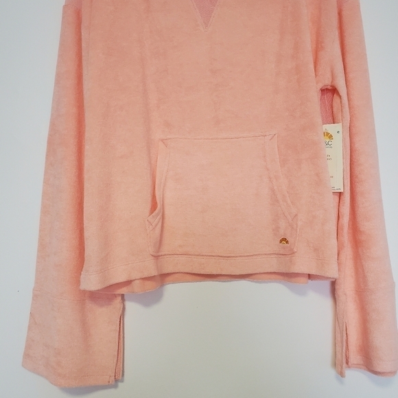 C&C California Peach Mesh and Terry cloth Crewneck Sweater - Picture 15 of 15